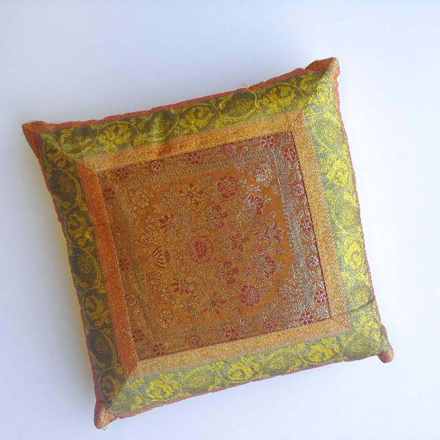 CUSHION, Indian - Yellow Orange